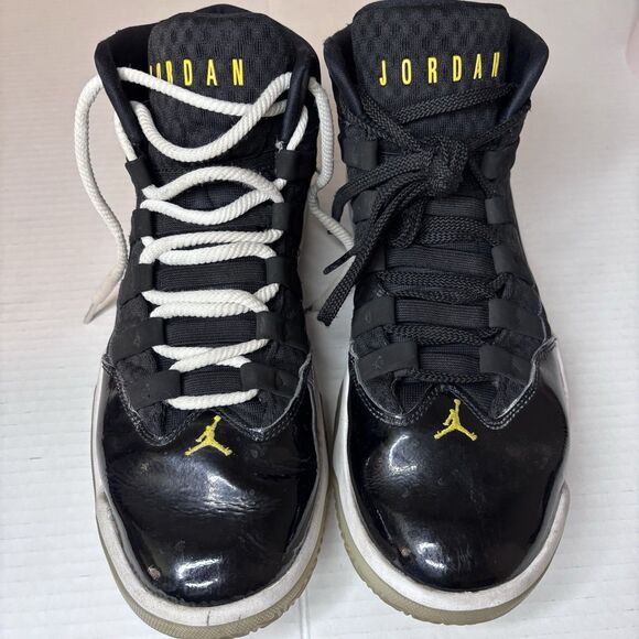 Jordan Max Aura Black White Gold Basketball Shoes Mens Size 10.5 AQ9084-041 - Picture 8 of 9